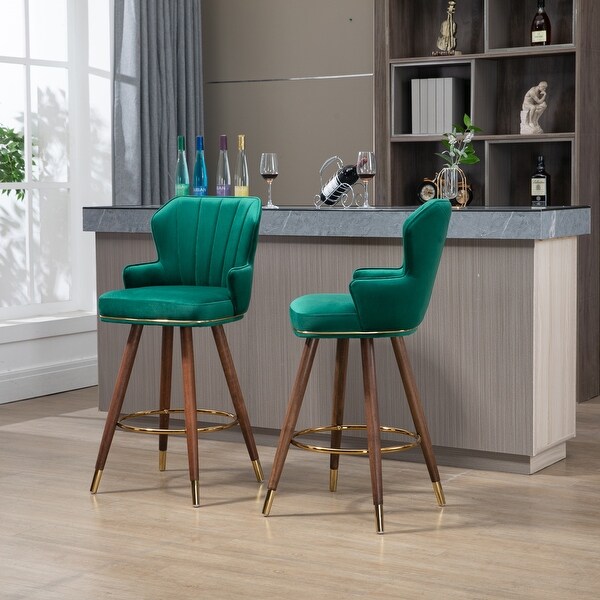 wivel Bar Stools with Backrest Footrest ，with a fixed height of 360 degrees