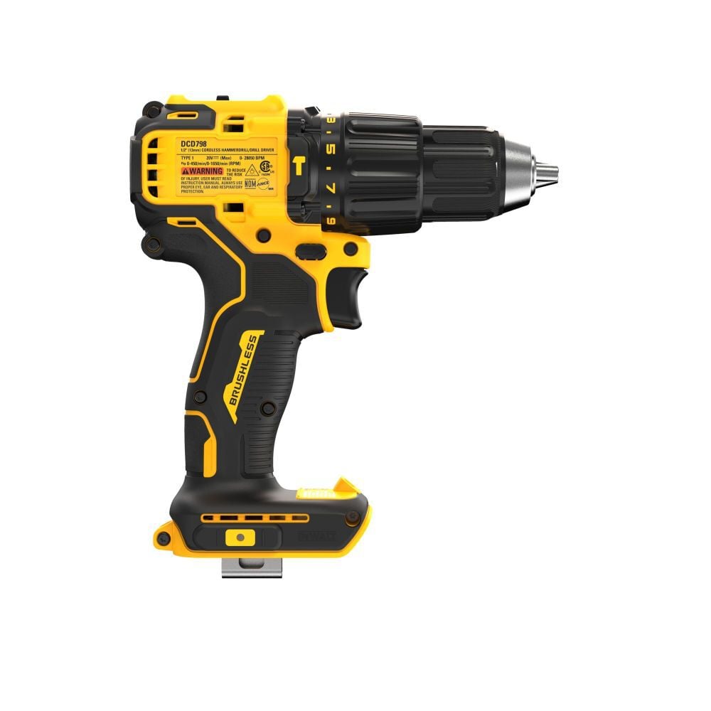 DEWALT DEWALT 20V MAX* Brushless Cordless 1/2 in. Hammer Drill (Tool Onl DCD798B from DEWALT