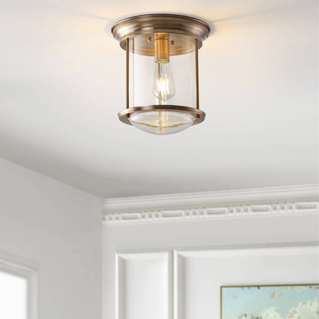 Metal glass Savannah Flush Mount includes Energy Efficient Light Bulb Jonathan Y