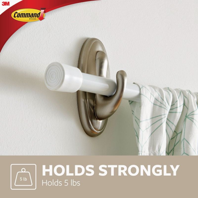 Command Curtain Rod Hook Nickel