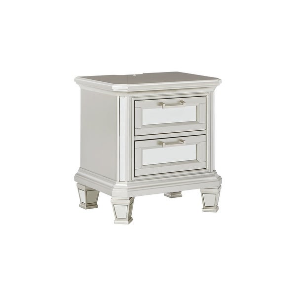 Ashley Furniture Lindenfield Silver 2 Drawer Night Stand - - 36339212