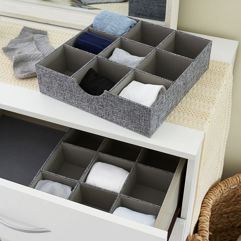 Household Essentials 9-Section Organizer Trays Hard-Sided 2-pack Set