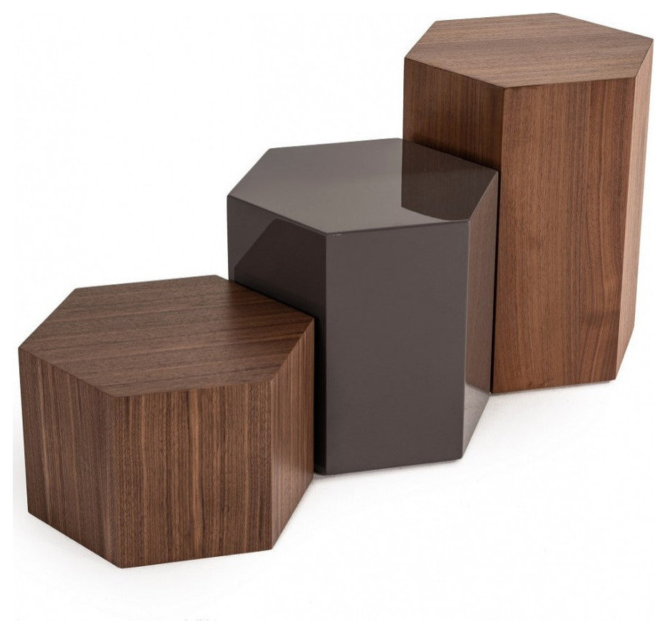 Andor Modern Small Walnut End Table   Transitional   Side Tables And End Tables   by Rustic Home Furniture Deco  Houzz