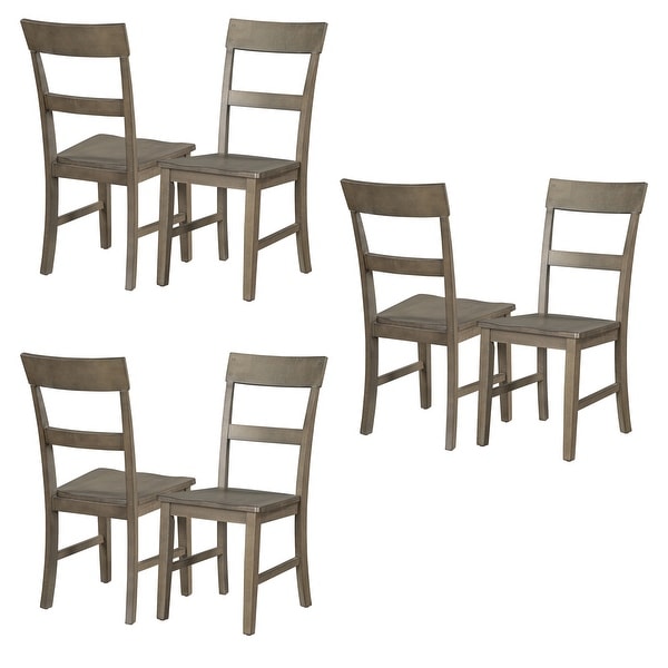 Dining Chairs with Ergonomic Design， Kitchen Solid Wood Chair Set of 6