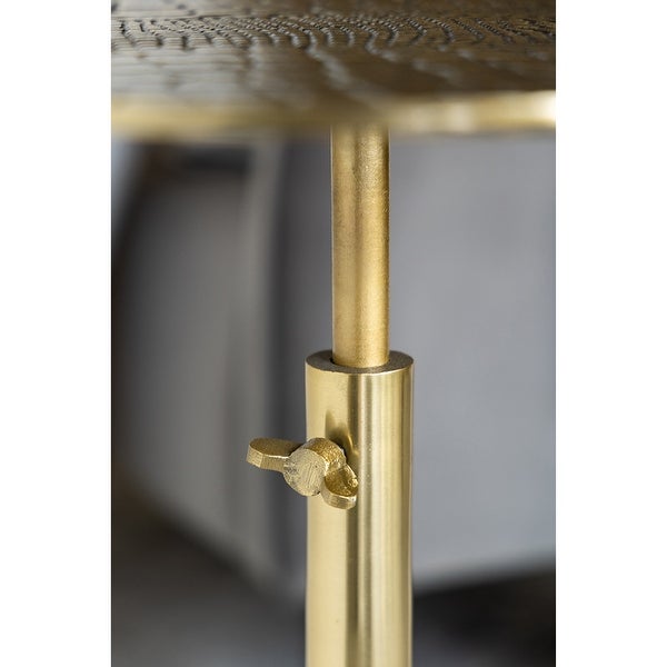 AandB Home Aluminum Accent Table - Gold/Black