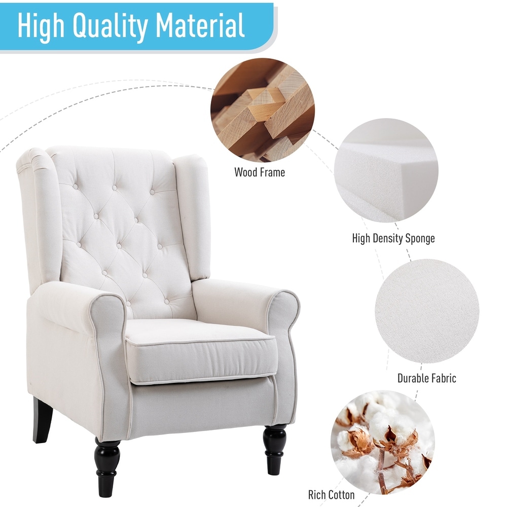 Copper Grove Guanta Tufted Wood Leg Accent Chair