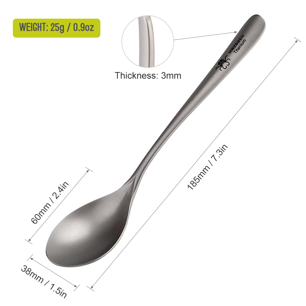 Lightweight Titanium Spoon for Home Outdoor Camping Hiking Picnic