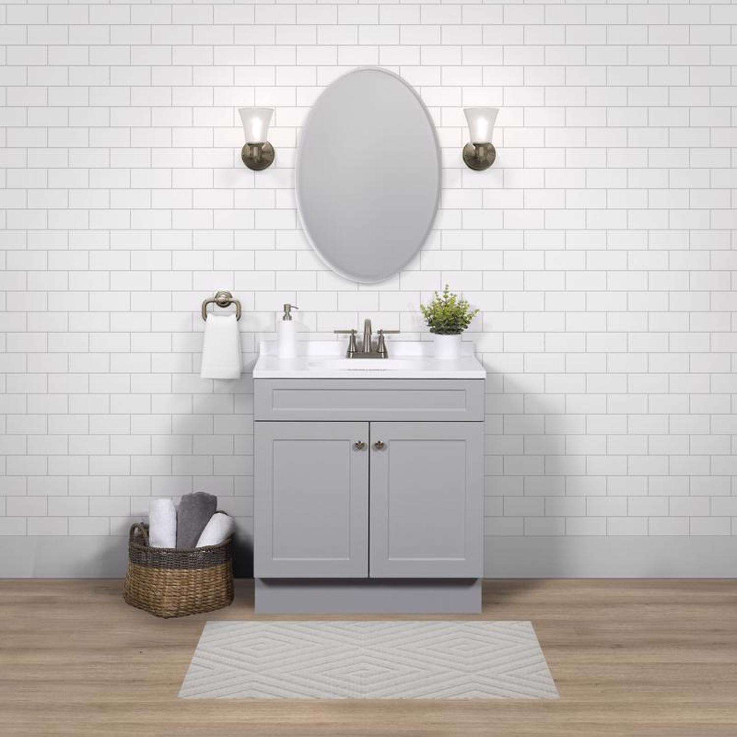 Zenna Home Single Gary Bathroom Vanity 30 in. W X 18 in. D X 35 in. H