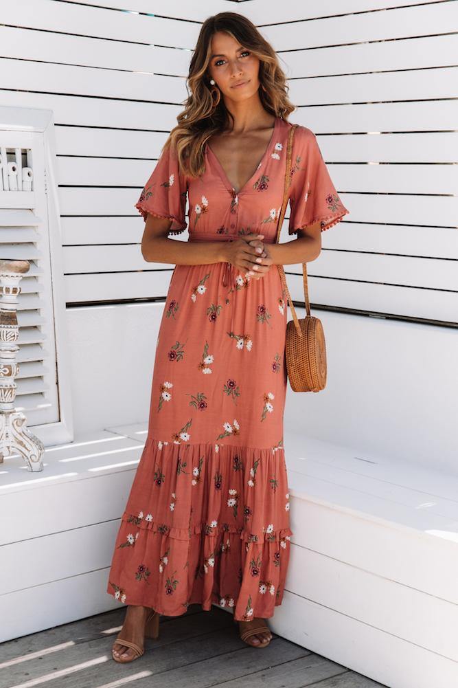 Hard To Miss Maxi Dress Rose