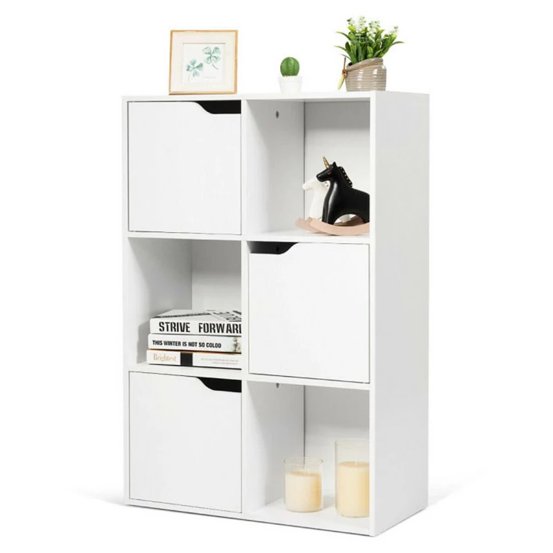 Hivago 6 Cubes Wood Storage Shelves Organization