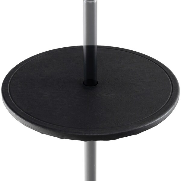 20 Inches Outdoor Adjustable Umbrella Table with 1.5 Inches Umbrella Hole