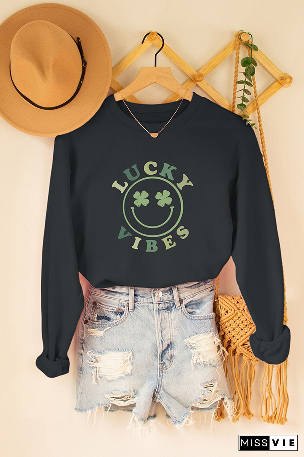 Lucky Vibes-ST Patricks Day Sweatshirt Wholesale