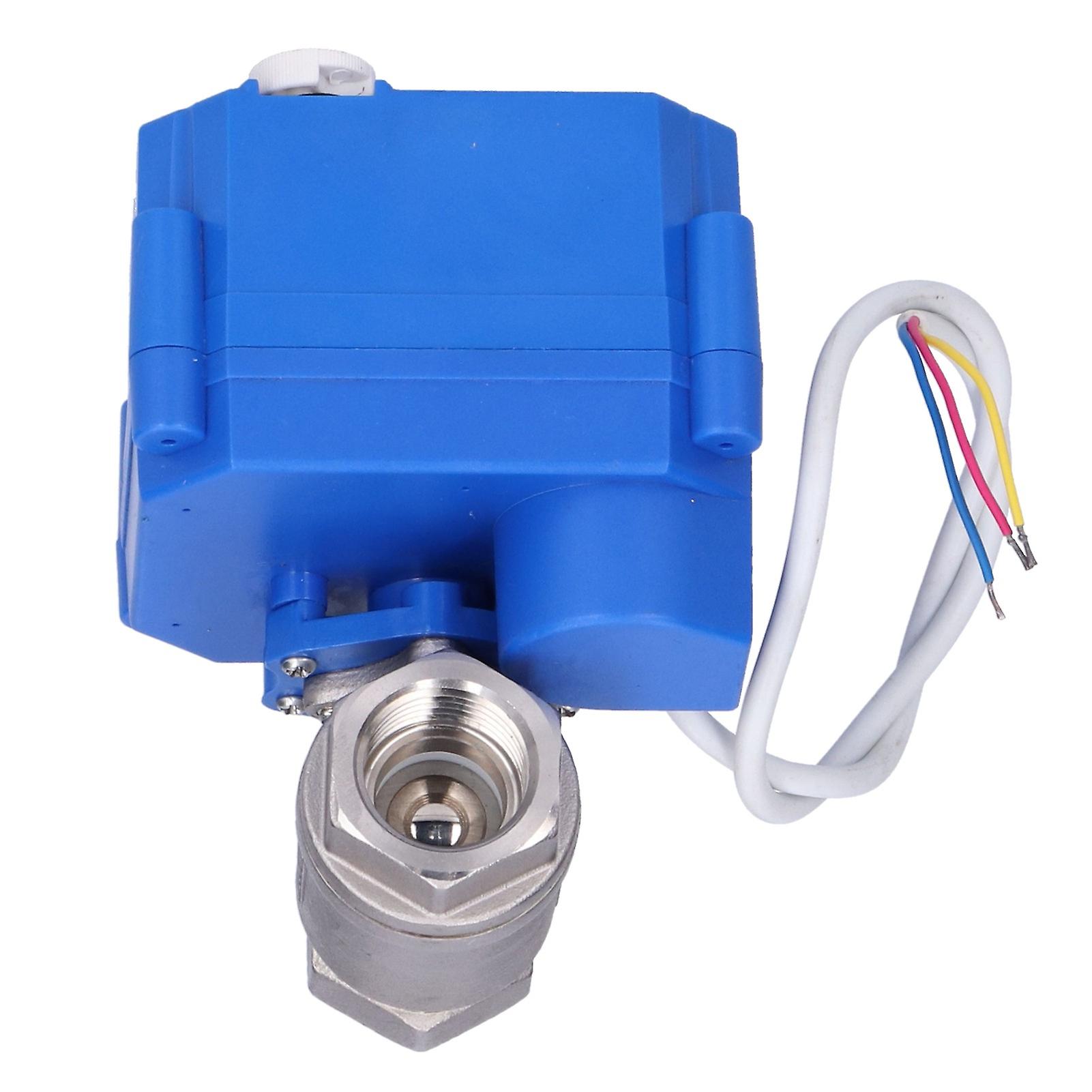 Motorized Ball Valve Stainless Steel Straight Through Mini Hydraulic Fitting Dn15 Dc12v