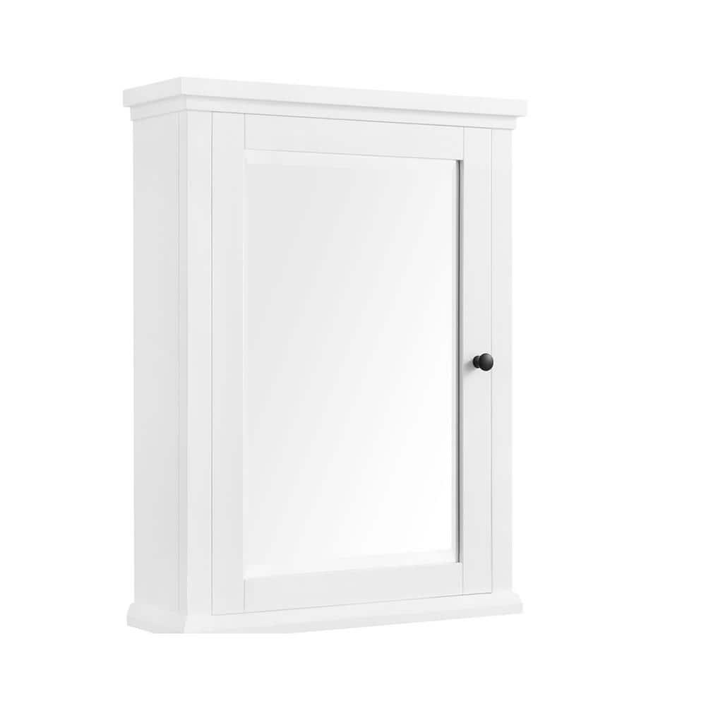 Home Decorators Collection Merryfield 24 in W x 32 in H Framed SurfaceMount Bathroom Medicine Cabinet in White