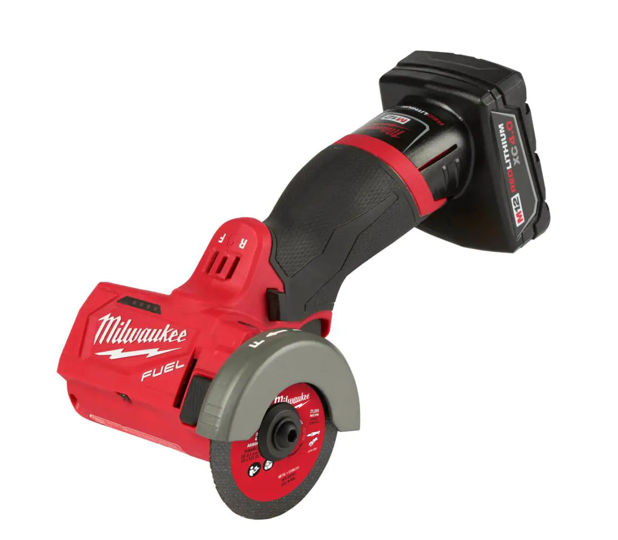 Milwaukee 2522-21XC-48-11-2420 M12 FUEL 12-Volt 3 in. Lithium-Ion Brushless Cordless Cut Off Saw Kit with Bonus M12 2.0 Ah Battery