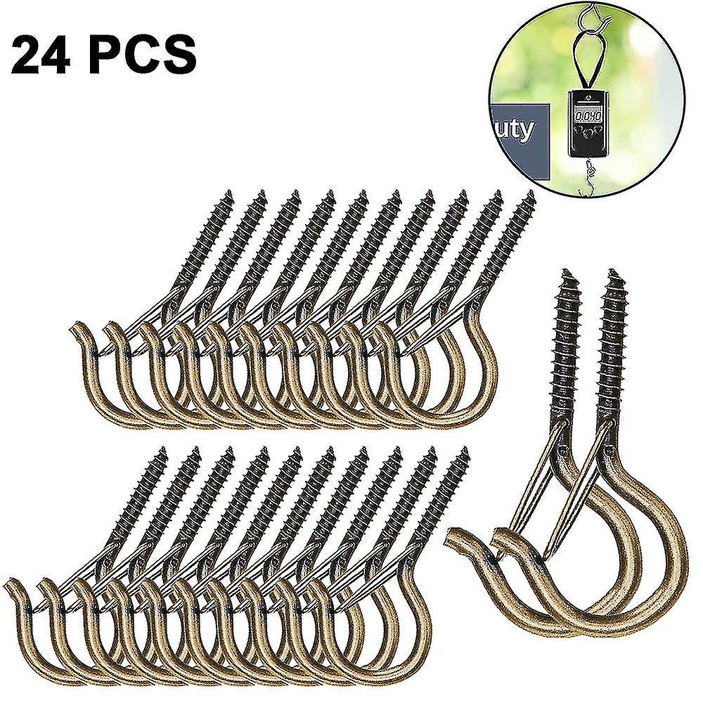 24 Pcs Screw In Hooks Outdoor String Lights Safety Screw Hook