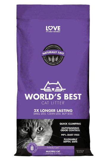 World's Best Multi-Cat Lavender Scented Cat Litter， 15 lb