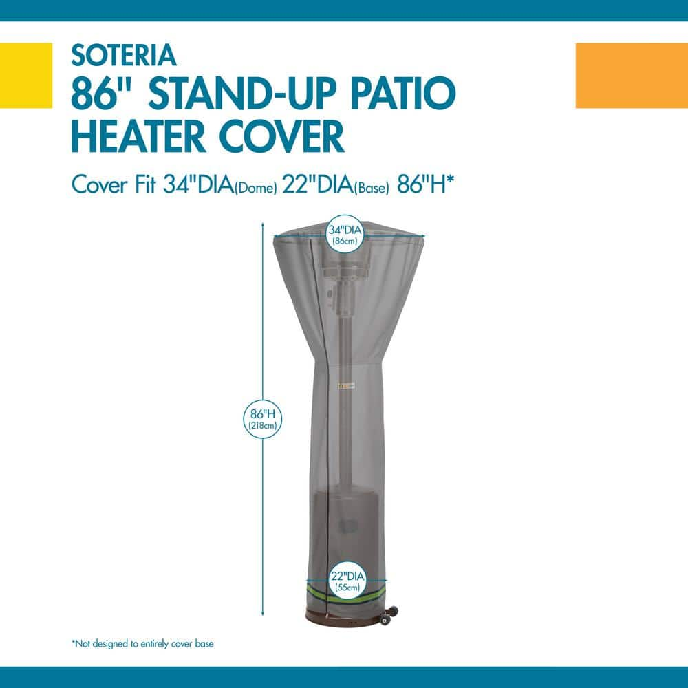 Duck Covers Soteria RainProof 34 in. D x 34 in. W x 86 in. H Stand-Up Patio Heater Cover RPH863624