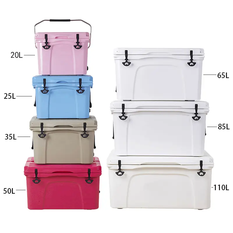 Big brand cooler OEM factory direct sale 65QT   Insulate Lldpe Cooler Box  for Camping Pink Party