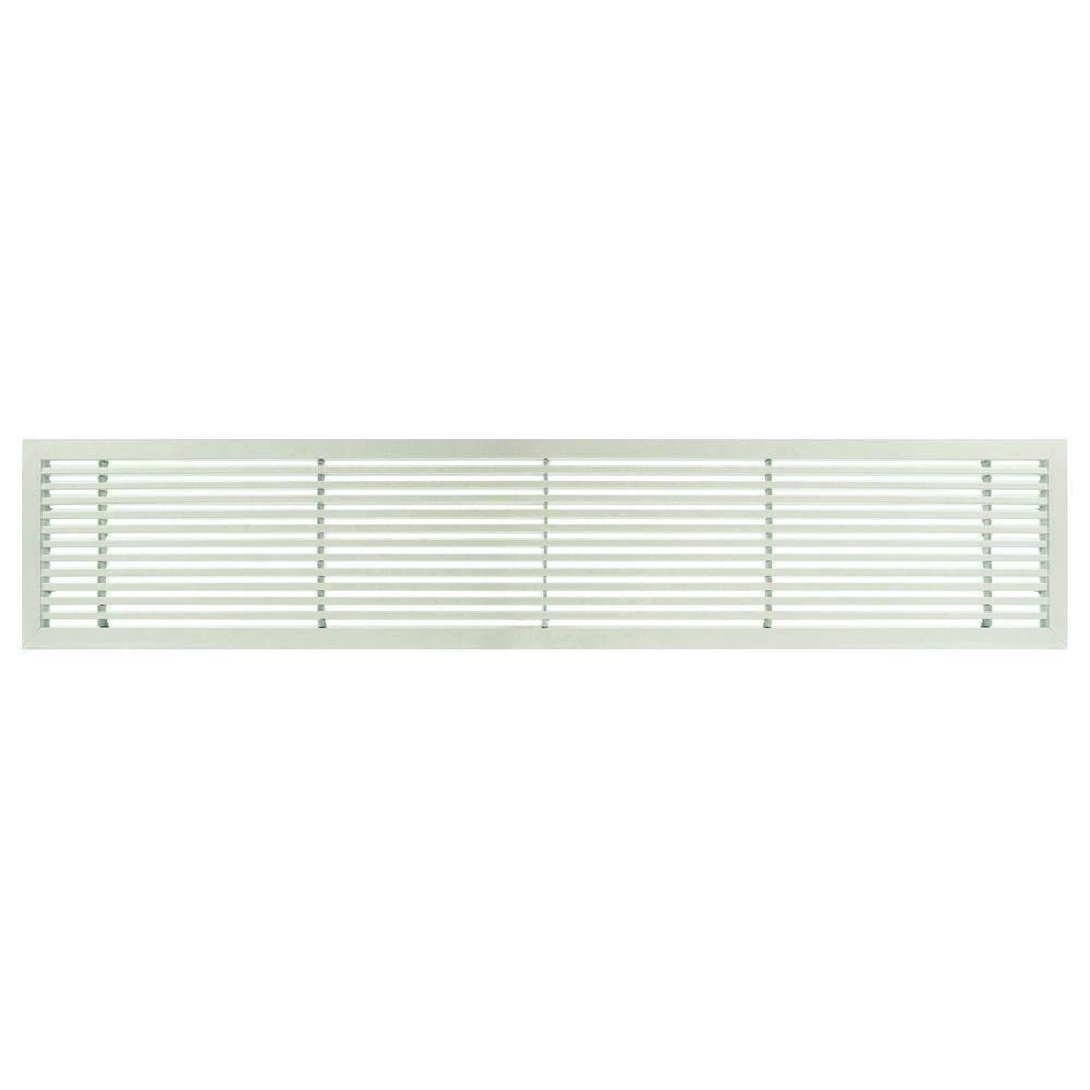 Architectural Grille AG20 Series 6 in. x 30 in. Solid Aluminum Fixed Bar SupplyReturn Air Vent Grille White-Matte 200063002