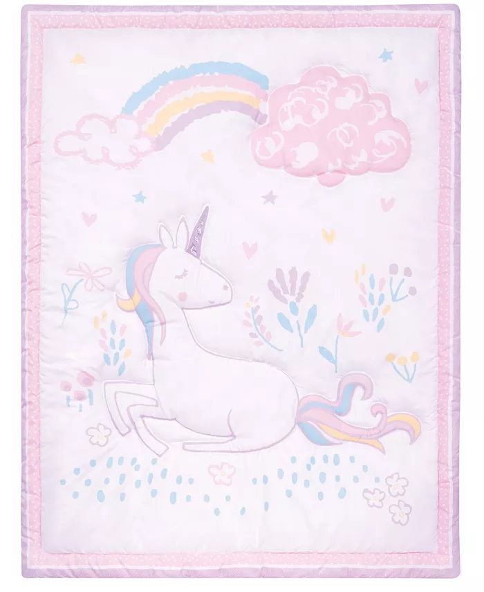 Trend Lab Sammy and Lou Sweet Unicorn 4 Piece Crib Bedding Set