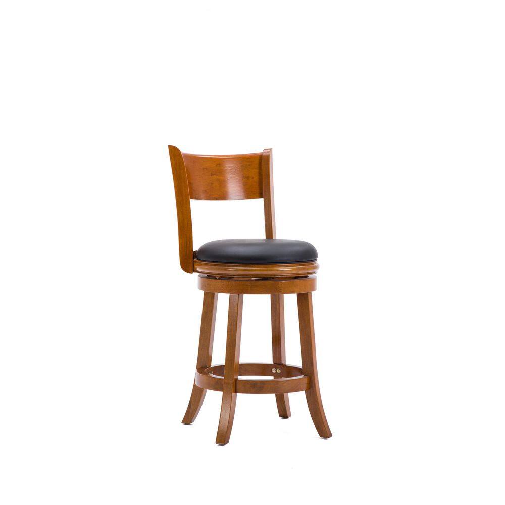 Boraam Palmetto-24 in. Fruitwood Finish Wood Frame counter Height Bar Stool 45124