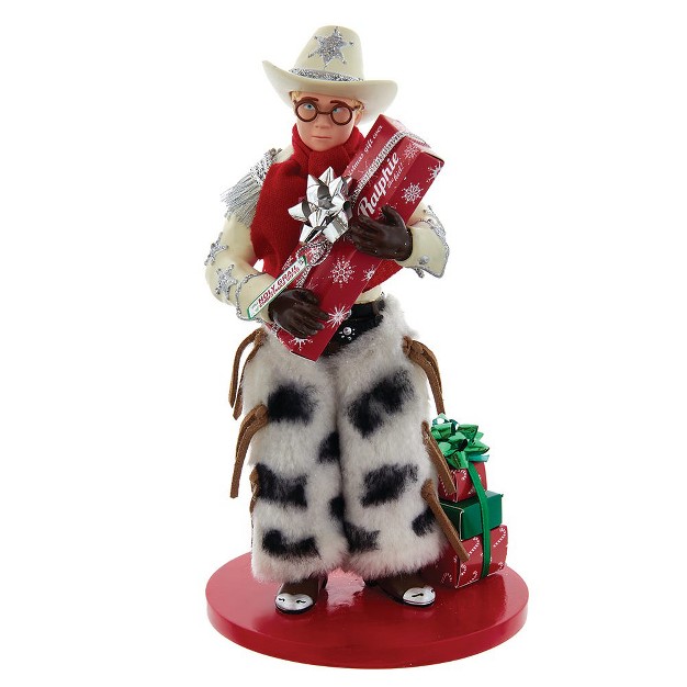 Kurt Adler 7 5 inch Fabric Mache Cowboy Ralphie Table Piece