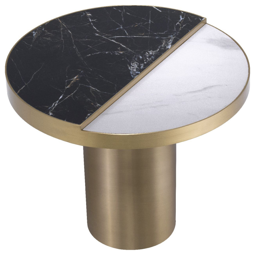 Round Pedestal Side Table  Eichholtz Excelsior   Contemporary   Side Tables And End Tables   by Oroa   Distinctive Furniture  Houzz