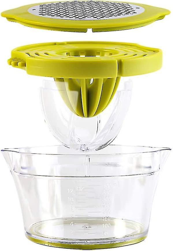 Multifunctional Manual Juicer， 4 In 1 Juicer For Oranges， Lemons， Citrus， With 2 Reamers， 400ml Engraving Size