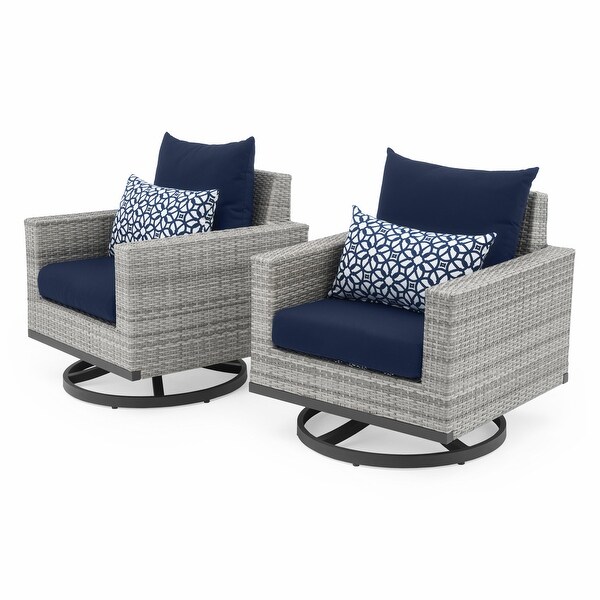 Milo Grey 4 Piece Sunbrella Outdoor Patio Motion Fire Set