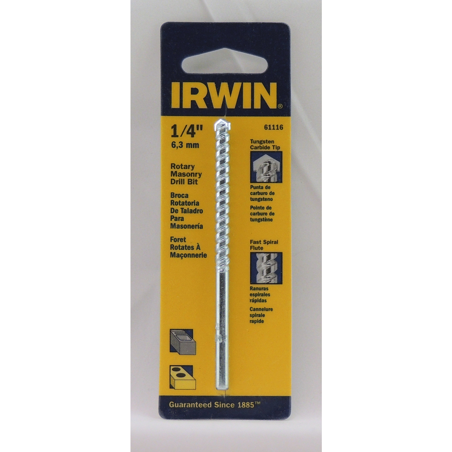 Irwin 1/4 in. X 4 in. L Carbide Tipped Rotary Drill Bit 1 pc