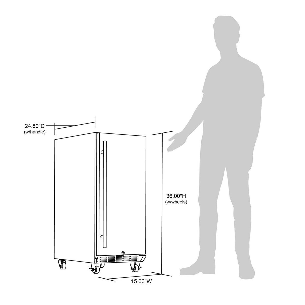 NewAir 15-Inch 3.2 Cu. Ft. Built-in 90 Can Outdoor Beverage Fridge