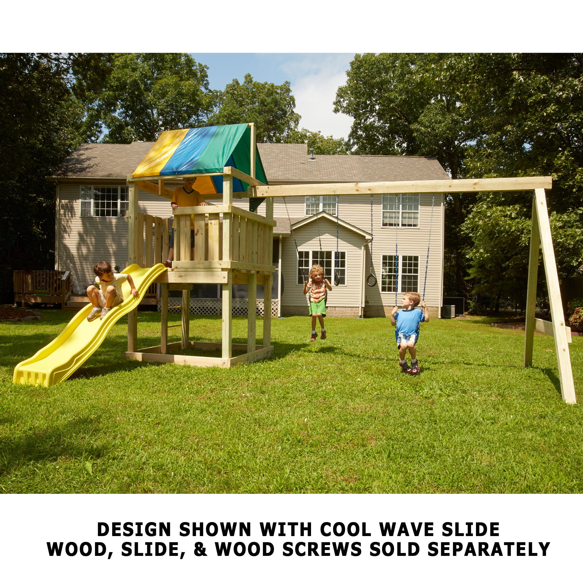 Swing-N-Slide Wrangler DIY Play Set Hardware Kit (Wood and Slide not included)