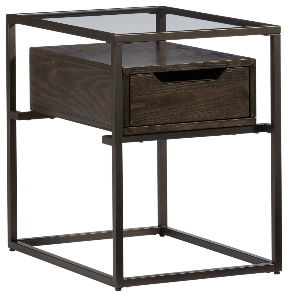 Presidio Chairside Table   Industrial   Side Tables And End Tables   by Progressive Furniture  Houzz