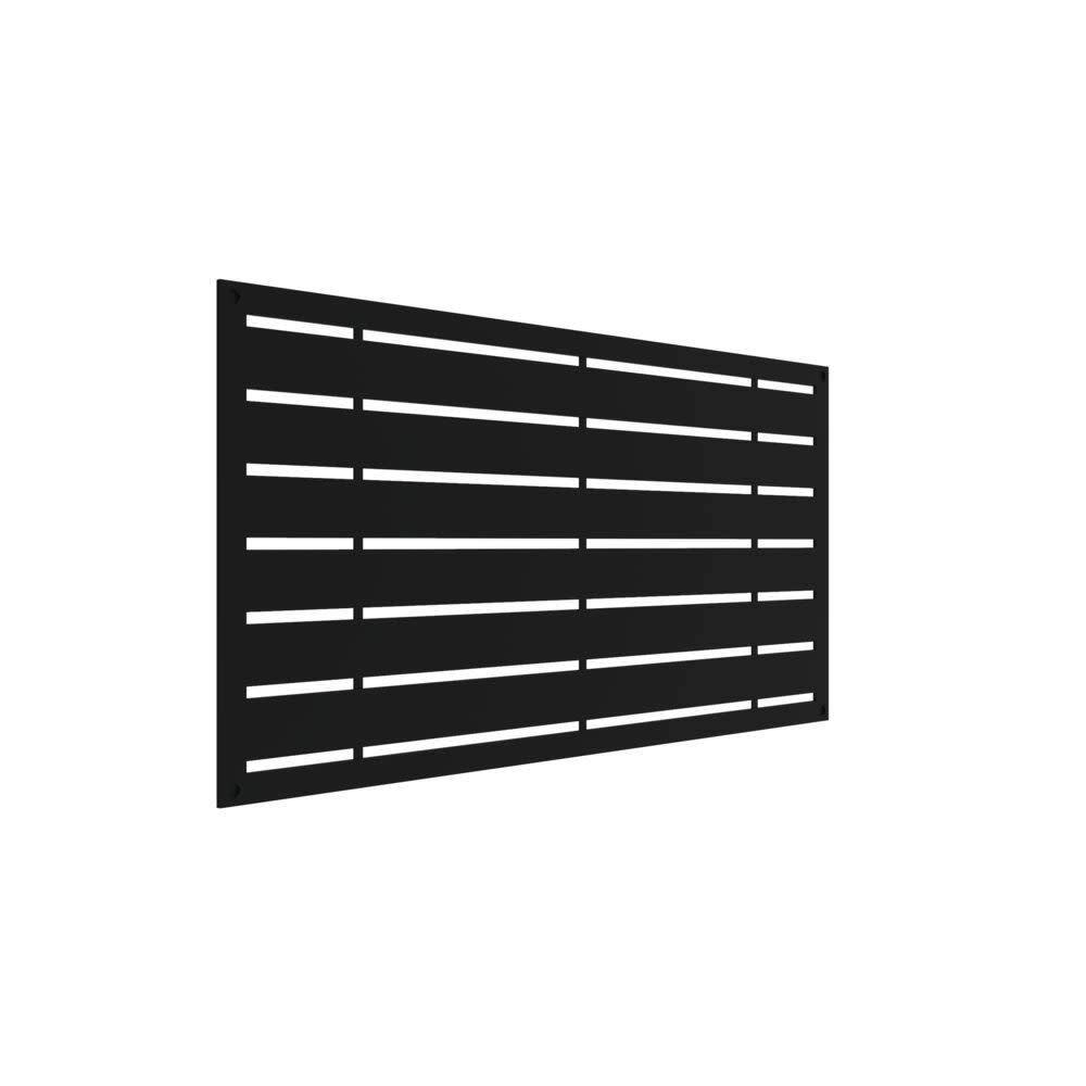 Barrette Outdoor Living 2 ft. x 4 ft. Boardwalk Black Polypropylene Decorative Screen Panel 73042822