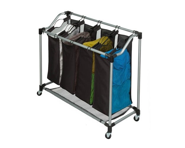 HoneyCanDo Steel Elite Quad Laundry Sorter SRT01682