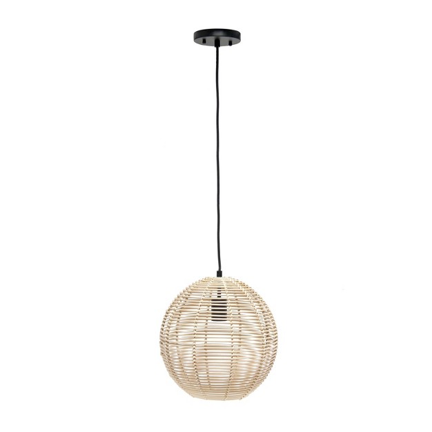 Natural Globe Pendant Ceiling Light Beige Elegant Designs