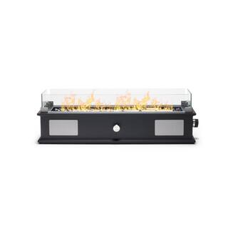 UKIAH Loom II Portable Tabletop Gas Fire Pit with Beat to Music Sound System Black TK-1004-L2