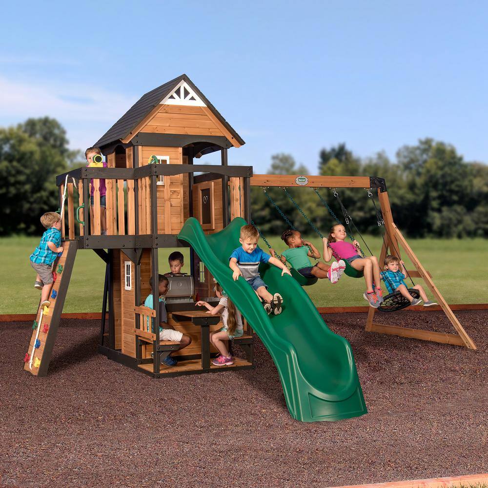 Backyard Discovery Canyon Creek All Cedar Swing Set 1803022com