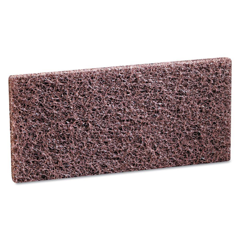 3M 4-58 in. x 10 in. Brown Doodlebug Scrub 'n Strip Sponge Pad (20Carton) MMM08004