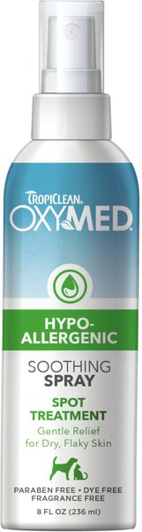 TropiClean OxyMed Hypoallergenic Soothing Spot Treatment Dog and Cat Spray