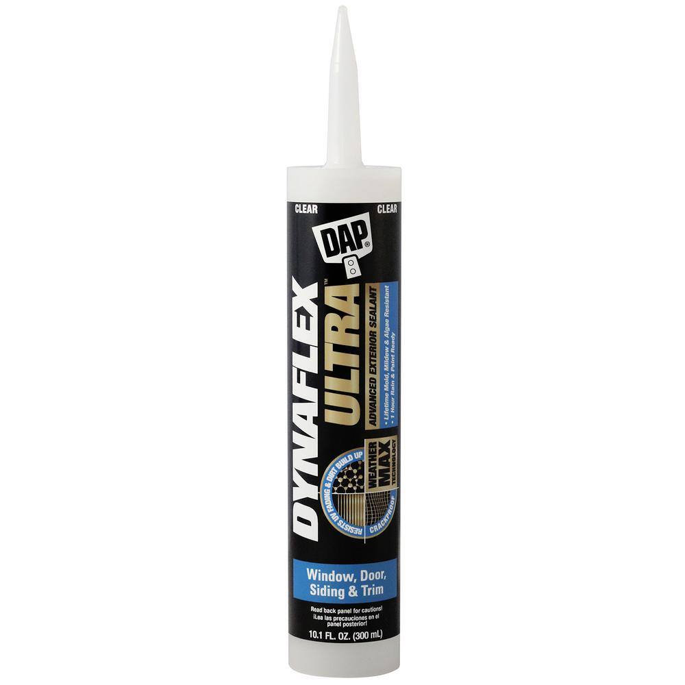 DAP DYNAFLEX ULTRA 10.1 oz. Clear Advanced Exterior Window Door and Siding Sealant 18212