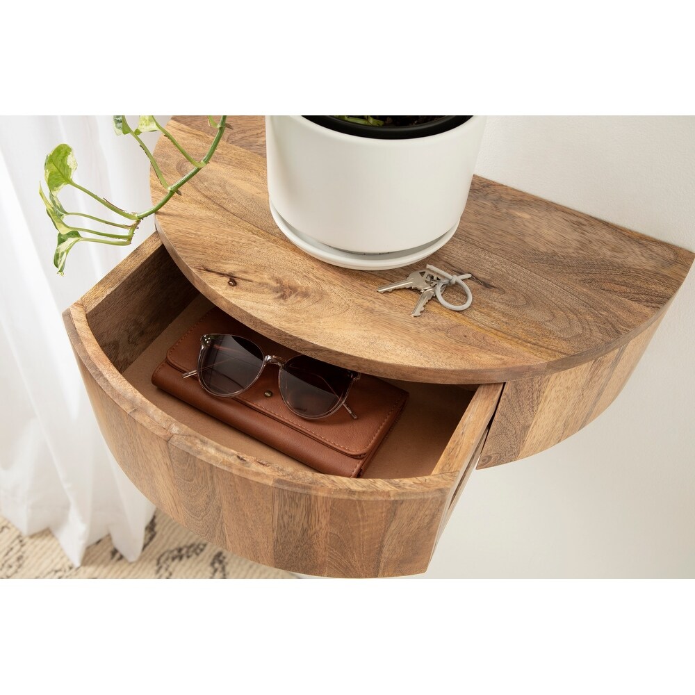 Kate and Laurel Reid Floating Wood Side Table   20x11x6