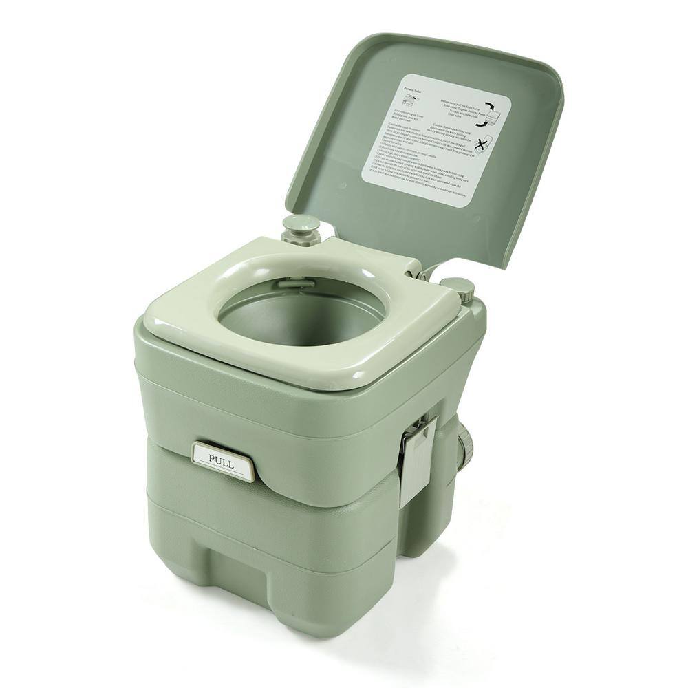 JAXPETY 5.3 Gal. Portable Toilet No Leakage Porta Potty Outdoor Toilet for Travel and Camping TY91W0251