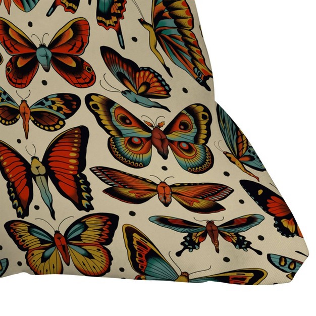 Cecitattoos Butterflies Outdoor Throw Pillow Deny Designs