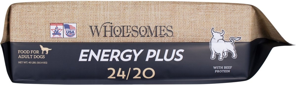 Wholesomes Energy Plus 24/20 Dry Dog Food， 40-lb bag