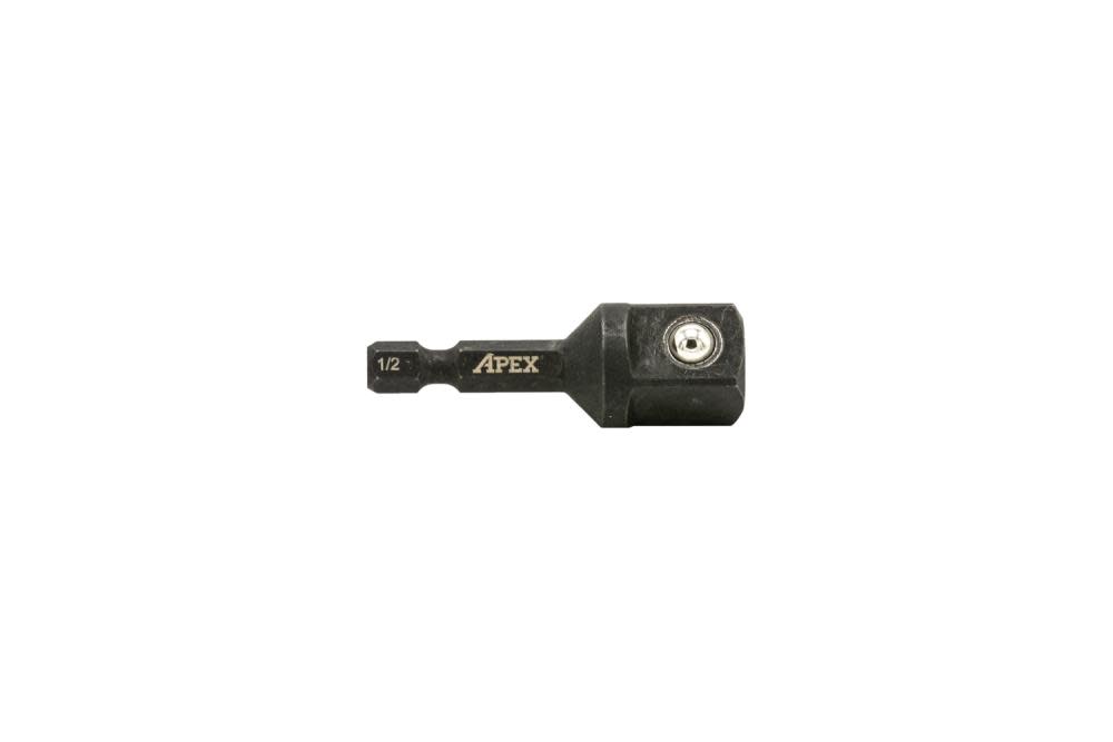 Socket Bit Adapter， 1/2 In. Drive x 1/4 In. Hex