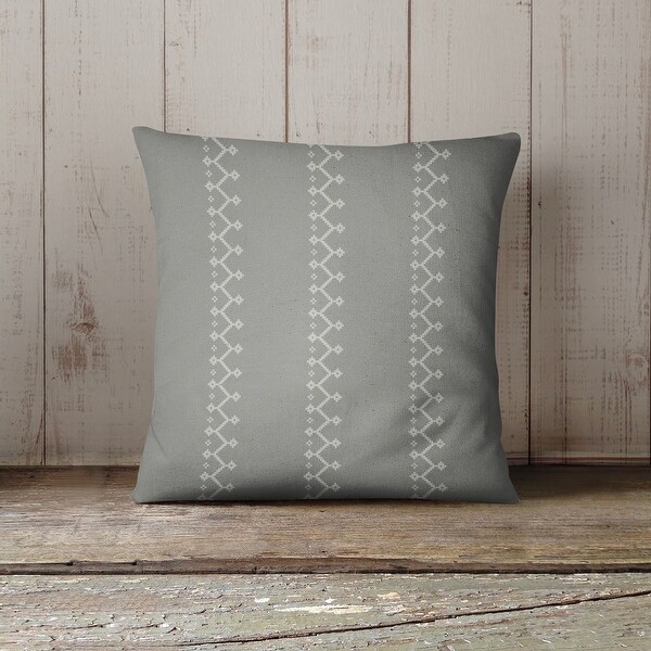 ZIPPER GREY Indoor|Outdoor Pillow By Kavka Designs