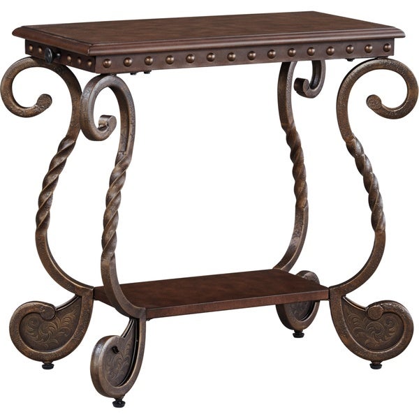 Rafferty Dark Brown Chair Side End Table