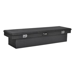 UWS 69 in. Gloss Black Aluminum Crossover Truck Tool Box (Heavy Packaging) TBS-69-BLK